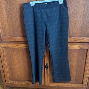 Max Studio Charcoal Checkered Pants